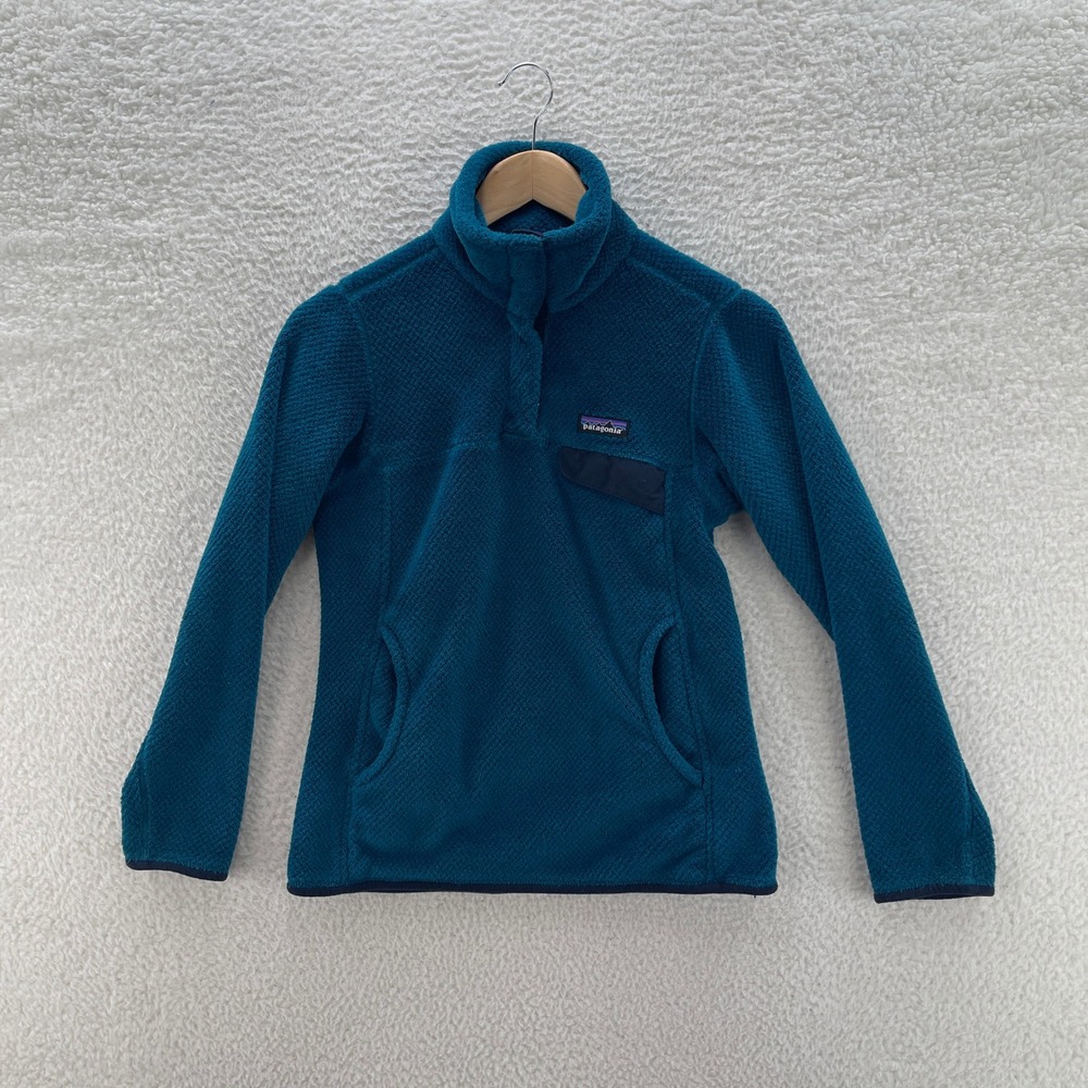 Patagonia Fleece Womens XS Blue Re-Tool Snap-T Pullover Deep Pile Outdoor 25442